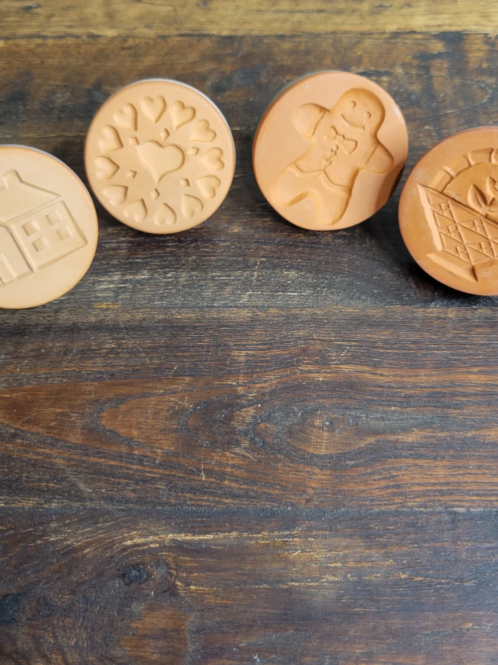 Craft Ceramic Pastry/Biscuit Stamp Set in Turquoise, Blue and Cream